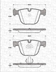 Комплект тормозных колодок MAGNETI MARELLI 363702161334