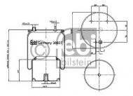 Баллон пневматической рессоры FEBI BILSTEIN 38607
