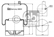 Баллон пневматической рессоры FEBI BILSTEIN 38832