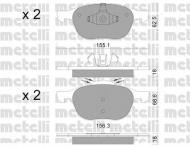Комплект тормозных колодок METELLI 22-0534-1