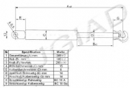 Газовая пружина BUGIAD BGS10550