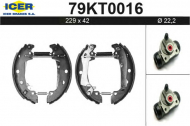 Комлект тормозных накладок ICER 79KT0016