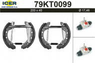 Комлект тормозных накладок ICER 79KT0099