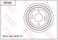 Тормозный барабан TRW DB7038