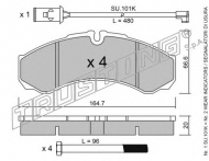 Комплект тормозных колодок TRUSTING 221.2W