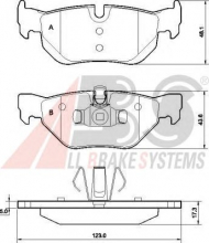 Комплект тормозных колодок A.B.S. 37437 OE