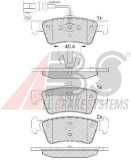 Комплект тормозных колодок A.B.S. 37494 OE