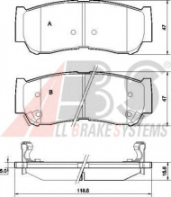 Комплект тормозных колодок A.B.S. 37523 OE