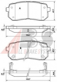 Комплект тормозных колодок A.B.S. 37619