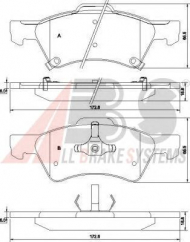 Комплект тормозных колодок A.B.S. 38857