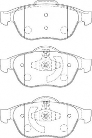 Комплект тормозных колодок NECTO FD7228A