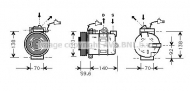 Компрессор AVA QUALITY COOLING SBK054