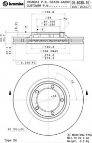 Тормозной диск BRECO BS 8947