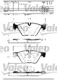Комплект тормозных колодок VALEO 598640