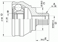 Шарнирный комплект OPEN PARTS CVJ5117.10