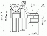 Шарнирный комплект OPEN PARTS CVJ5120.10