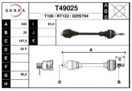 Вал EAI T49025