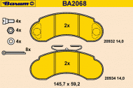 Комплект тормозных колодок BARUM BA2068