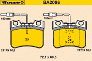 Комплект тормозных колодок BARUM BA2096