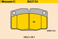 Комплект тормозных колодок BARUM BA2134