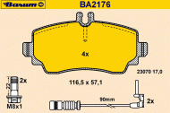 Комплект тормозных колодок BARUM BA2176