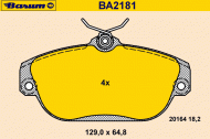 Комплект тормозных колодок BARUM BA2181