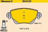 Комплект тормозных колодок BARUM BA2225