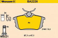 Комплект тормозных колодок BARUM BA2226