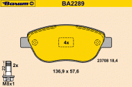Комплект тормозных колодок BARUM BA2289