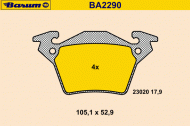 Комплект тормозных колодок BARUM BA2290