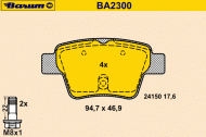 Комплект тормозных колодок BARUM BA2300