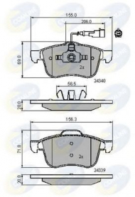 Комплект тормозных колодок COMLINE CBP11718