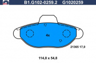 Комплект тормозных колодок GALFER B1.G102-0259.2