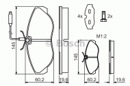 Комплект тормозных колодок BOSCH 0 986 424 030