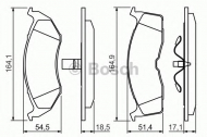 Комплект тормозных колодок BOSCH 0 986 424 363
