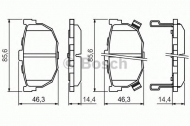 Комплект тормозных колодок BOSCH 0 986 424 418