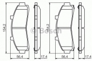 Комплект тормозных колодок BOSCH 0 986 424 656
