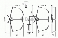 Комплект тормозных колодок BOSCH 0 986 460 942