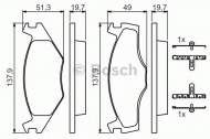Комплект тормозных колодок BOSCH 0 986 468 873