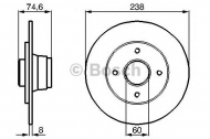 Тормозной диск BOSCH 0 986 478 442