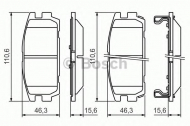 Комплект тормозных колодок BOSCH 0 986 494 137