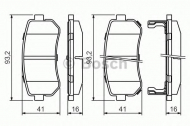 Комплект тормозных колодок BOSCH 0 986 494 140