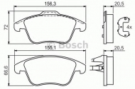 Комплект тормозных колодок BOSCH 0 986 494 169