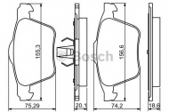Комплект тормозных колодок BOSCH 0 986 494 245