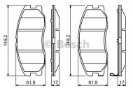 Комплект тормозных колодок BOSCH 0 986 494 250