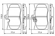 Комплект тормозных колодок BOSCH 0 986 494 252