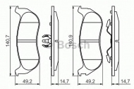 Комплект тормозных колодок BOSCH 0 986 494 419