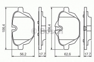 Комплект тормозных колодок BOSCH 0 986 494 432