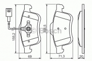 Комплект тормозных колодок BOSCH 0 986 494 453