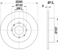 Тормозной диск HELLA PAGID 8DD 355 110-341